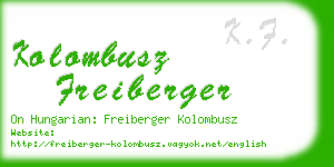 kolombusz freiberger business card